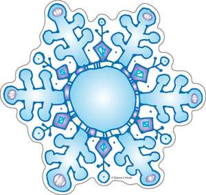 Snowflakes Colorful Cut-Outs de DJ Inkers