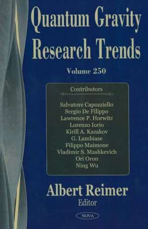 Quantum Gravity Research Trends de Albert Reimer