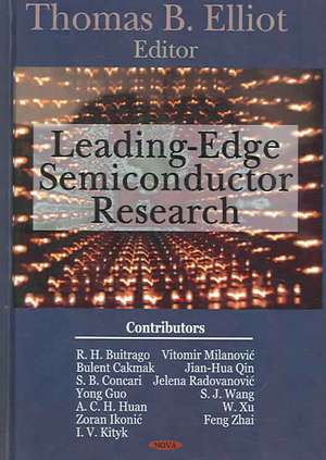 Leading-Edge Semiconductor Research de Thomas B. Elliot