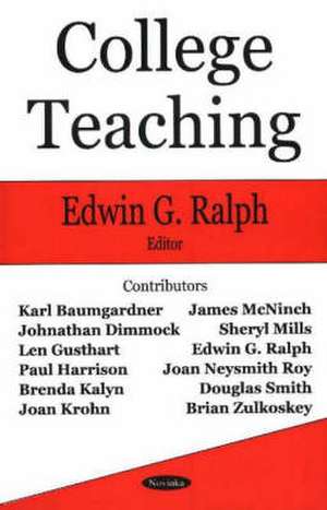 College Teaching de Edwin George Ralph