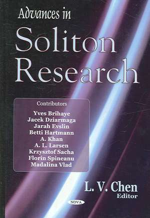 Advances in Soliton Research de L. V. Chen