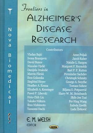 Frontiers in Alzheimer's Disease Research de Eileen M. Welsh