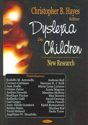 Dyslexia in Children de Christopher B. Hayes