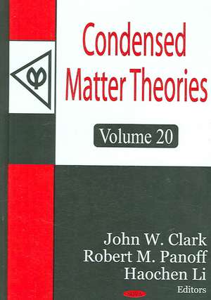 Condensed Matter Theories de John W. Clark