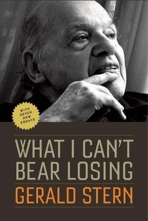 What I Can't Bear Losing: Essays by Gerald Stern de Gerald Stern