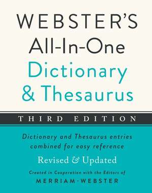 Webster's All-In-One Dictionary and Thesaurus, Third Edition de Merriam-Webster