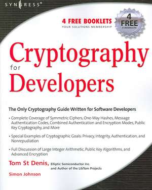 Cryptography for Developers de Tom St Denis