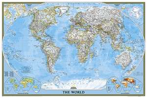 World Classic, poster size, laminated: Wall Maps World de National Geographic Maps