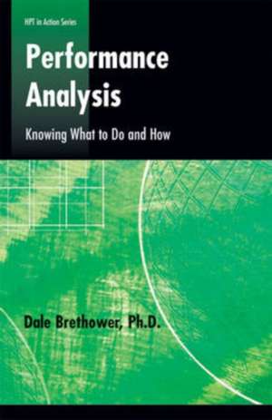 Performance Analysis de Dale Brethower Ph D