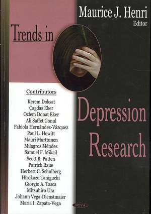 Trends in Depression Research de Maurice J. Henri