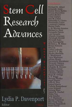 Stem Cell Research Advances de Lydia P. Davenport