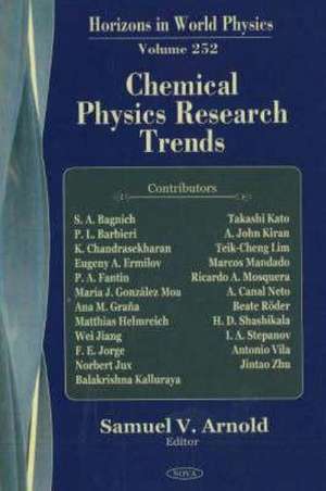 Chemical Physics Research Trends de Samuel V. Arnold