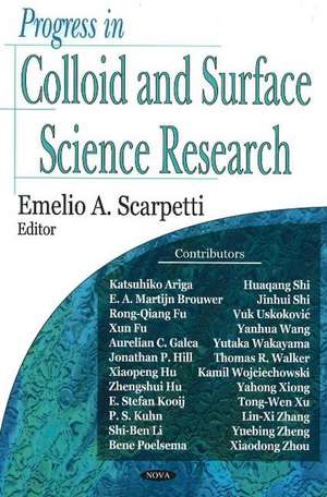 Progress in Colloid & Surface Science Research de Emelio A Scarpetti