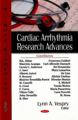 Cardiac Arrythmia Research Advances de Marcelo Samuel Berman