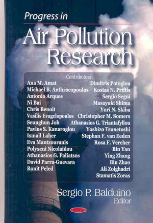 Progress in Air Pollution Research de Sergio P. Balduino