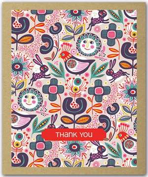 Folk Therapy Greenthanks: Eco Boxed Thank You Cards de Helen Dardik