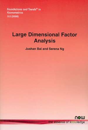 Large Dimensional Factor Analysis de Jushan Bai