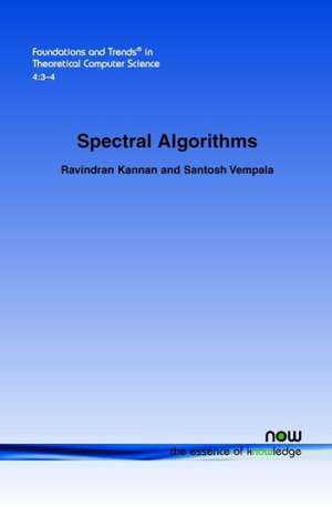 Spectral Algorithms de Ravindran Kannan