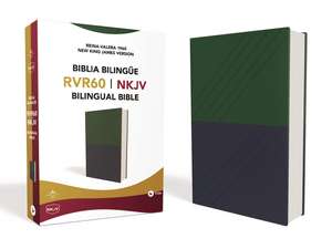 Biblia bilingue Reina Valera 1960 / NKJV, Leathersoft, Azul y Verde / Spanish Bilingual Bible Reina Valera 1960 / NKJV, Leathersoft, Blue and Green de RVR 1960- Reina Valera 1960