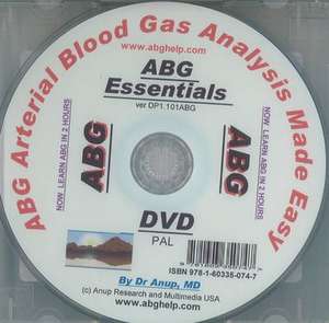 ABG -- Arterial Blood Gas Analysis Made Easy DVD (PAL Format) de Dr A B Anup MD