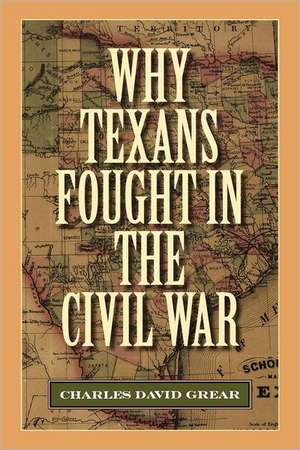 Why Texans Fought in the Civil War de Charles David Grear