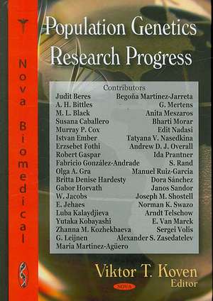 Population Genetics Research Progress de Viktor T. Koven