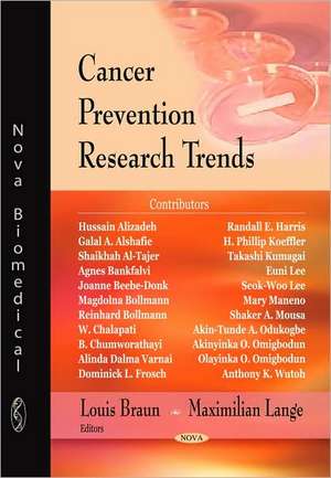 Cancer Prevention Research Trends de Louis Braun