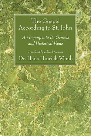 The Gospel According to St. John de Wendt, Hans Hinrich