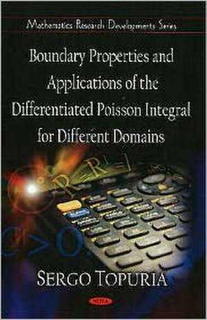 Boundary Properties and Applications of the Differentiated Poisson Integral for Different Domains de Sergo Topuria