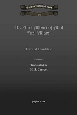 The Ain I Akbari of Abul Fazl 'Allami (Vol 2) de H. Jarrett