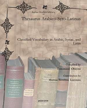 Obicini, T: Thesaurus Arabico-Syro-Latinus de Tommaso Obicini