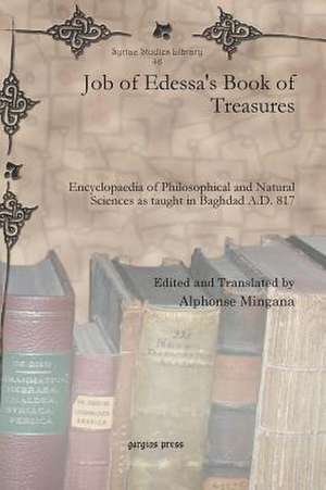 Job of Edessa's Book of Treasures de Alphonse Mingana