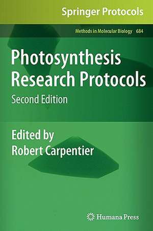 Photosynthesis Research Protocols de Robert Carpentier