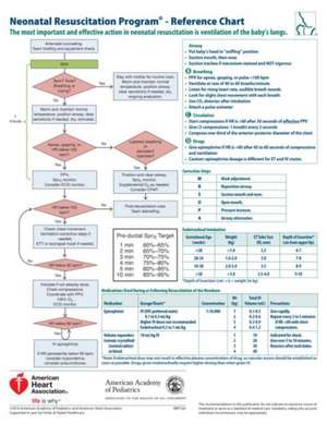 Neonatal Resuscitation Program Reference Chart de American Academy of Pediatrics