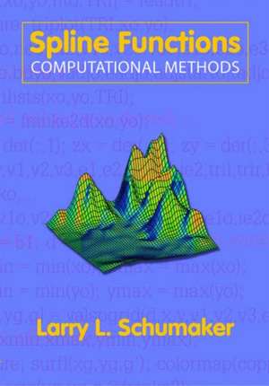 Spline Functions: Computational Methods de Larry L. Schumaker