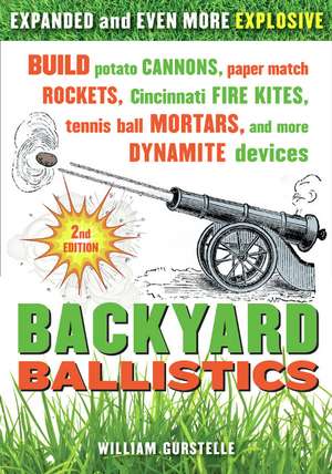 Backyard Ballistics: Build Potato Cannons, Paper Match Rockets, Cincinnati Fire Kites, Tennis Ball Mortars, and More Dynamite Devices de William Gurstelle