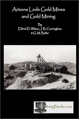 Arizona Lode Gold Mines and Gold Mining de Eldred D. Wilson