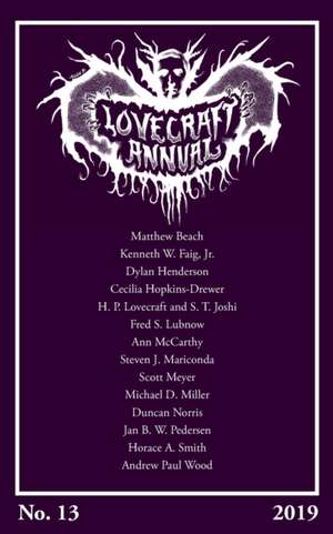 Lovecraft Annual No. 13 (2019) de S. T. Joshi