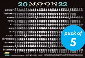 2022 Moon Calendar Card (5 Pack) de Kim Long