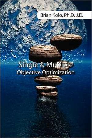 Single and Multiple Objective Optimization: 18 de Jd Brian Kolo Phd