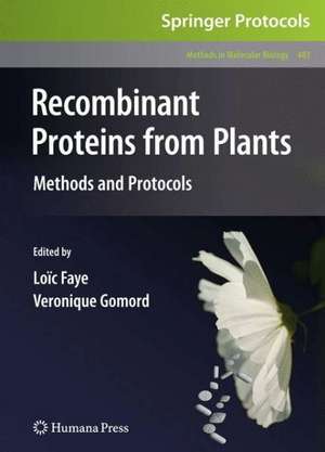 Recombinant Proteins From Plants: Methods and Protocols de Loïc Faye