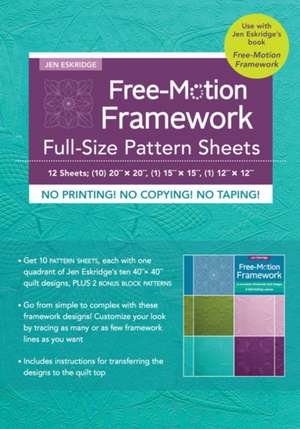 Free-Motion Framework Full-Size Pattern Sheets de Jen Eskridge