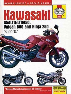 Kawasaki 454 Ltd, Vulcan 500 & Ninja 250 (85 –07) de Haynes