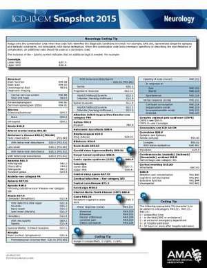 ICD-10-CM 2015 Snapshot Card - Neurology de American Medical Association