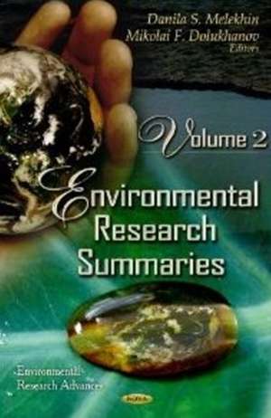 Environmental Research Summaries de Mikolai F. Dolukhanov