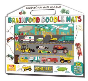 Brainfood Doodle Mats: Vehicles de Laura Dower