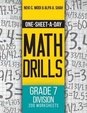 One-Sheet-A-Day Math Drills de Neki C Modi