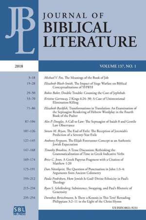 Journal of Biblical Literature 137.1 (2018) de Adele Reinhartz