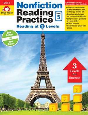 Nonfiction Reading Practice, Grade 5 de Evan-Moor Educational Publishers