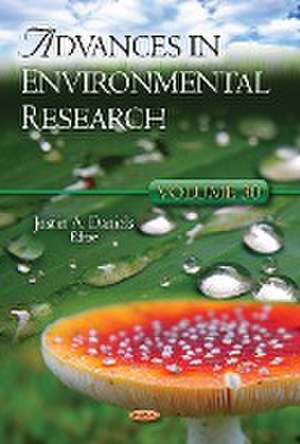 Advances in Environmental Research de Justin A Daniels